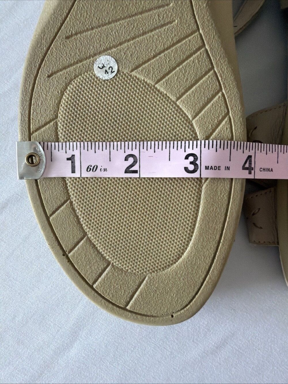 SAS Leather Comfort Sandals Womens Sz 9.5 W Wide Tan Adjustable Low Heel USA EUC - Picture 11 of 13